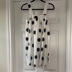 ASOS White Blouse with Black Polka Dots